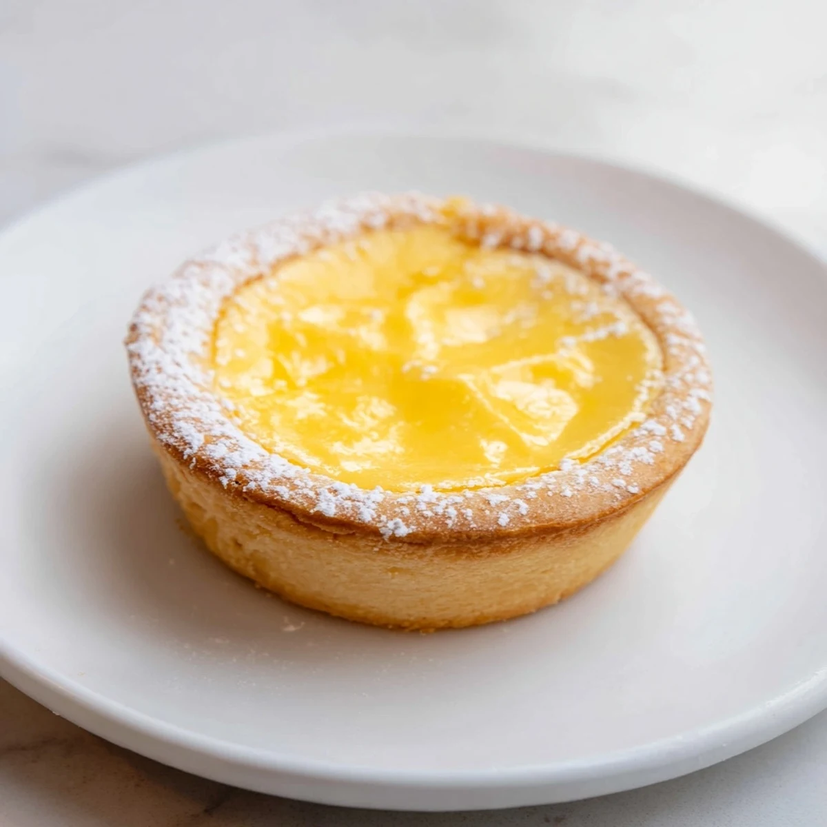 A gorgeous, golden Soft Golden Home Plate: Saffron and Vanilla Custard Tart, ready to slice and enjoy.
