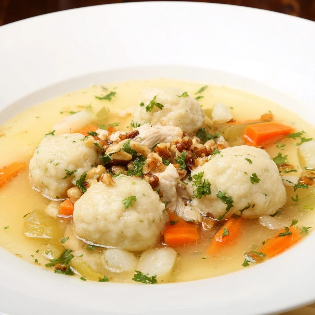 Warm bowls of Nut-Warm Homestyle Chicken and Dumplings, savory and ready to serve.