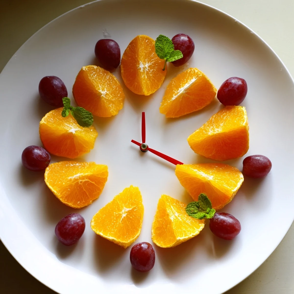 Grape Orange Slice Clock
