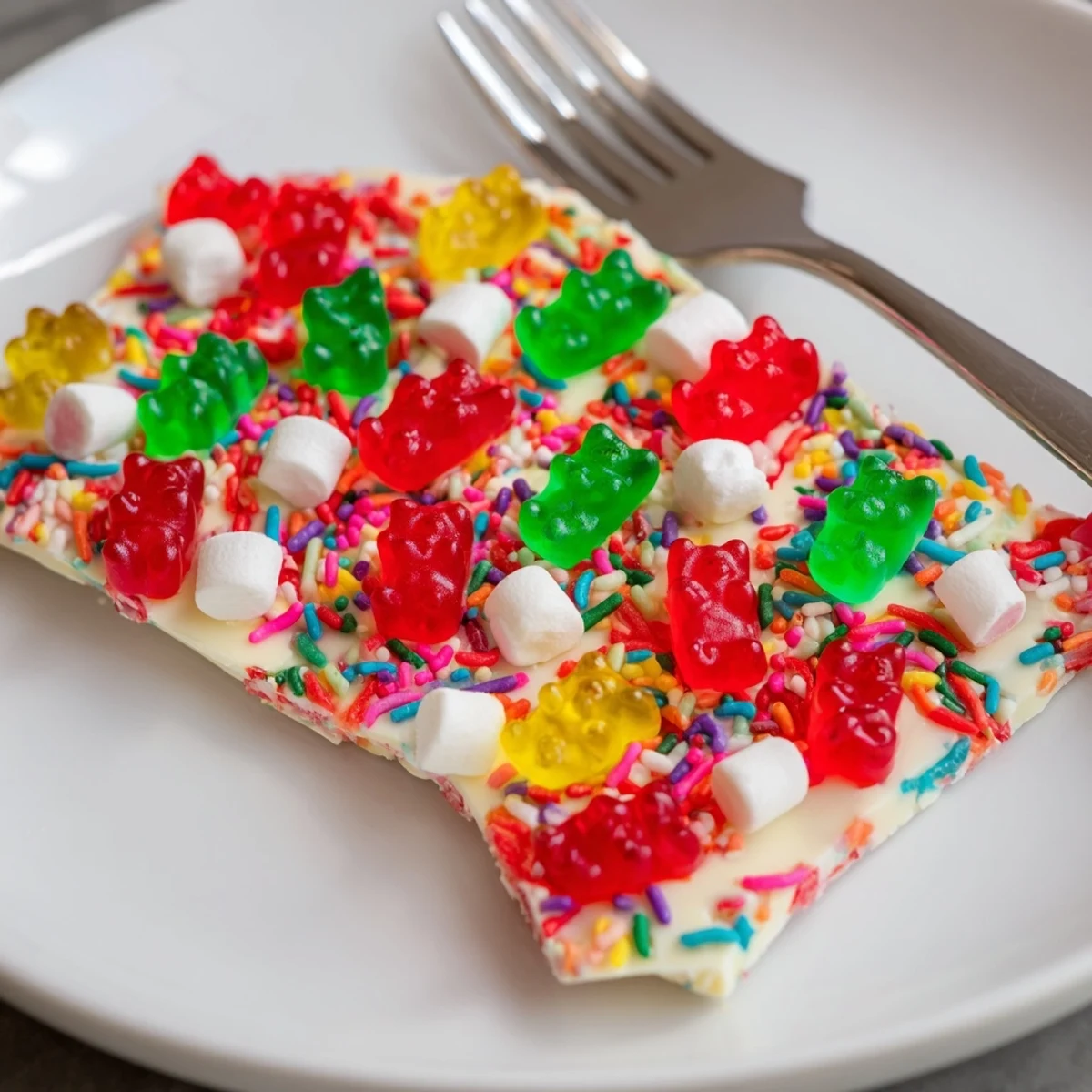 Festive close-up showing vibrant gummy bears, candy canes, and marshmallows, perfect for the sweet treat.