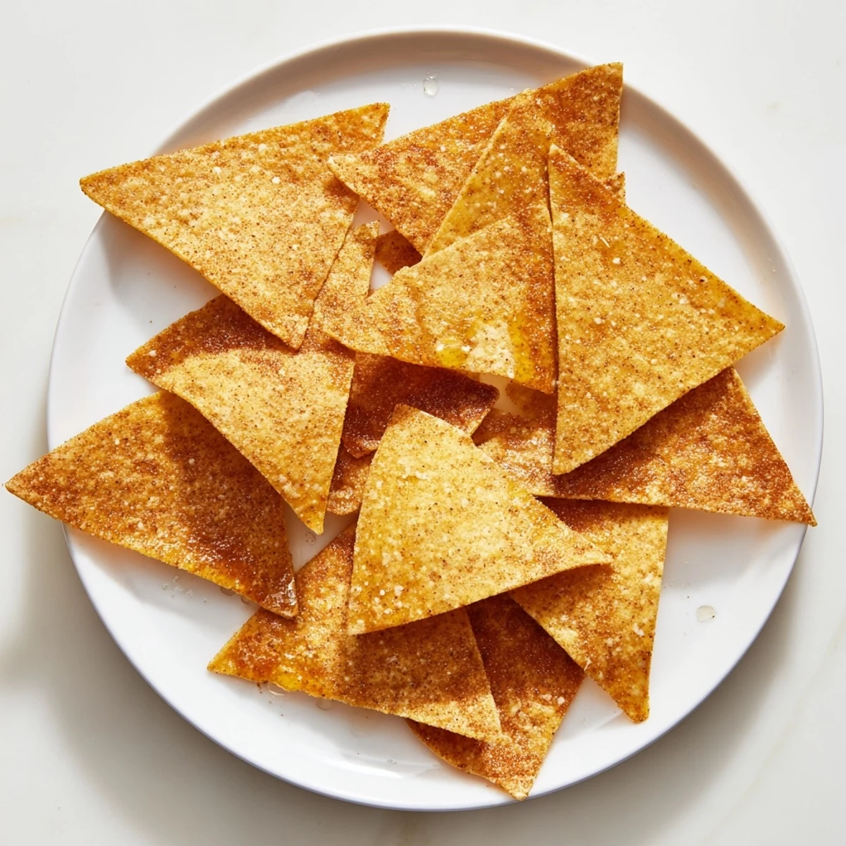 Crispy, golden homemade air-fryer tortilla chips, perfect for dipping, ready in minutes with your favorite toppings.