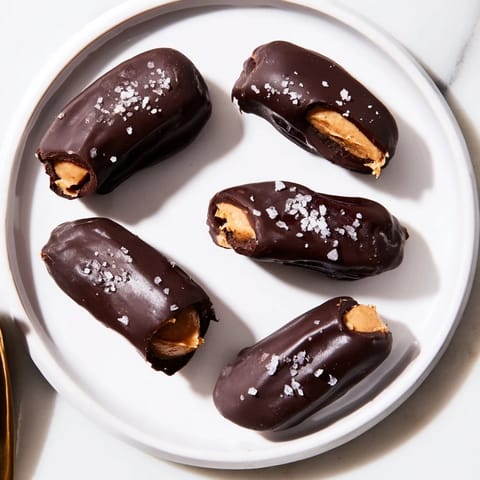 Sweet and salty Chocolate Peanut Butter Dates, a quick no-bake dessert bursting with flavor and texture.