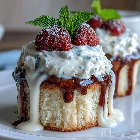 Soft, moist Tres Leches Cupcakes with a rich milk soak, crowned with vanilla whipped cream and a sprinkle of cinnamon.  