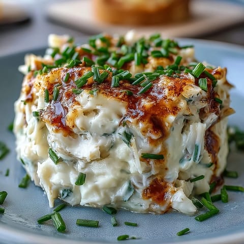 Creamy crab-filled deviled eggs topped with Old Bay seasoning, garnished with fresh chives and lemon wedges for a zesty appetizer.