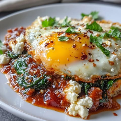 Spinach and Feta Shakshuka