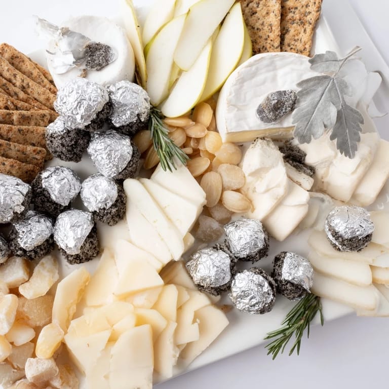 Visual delight: A stunning Silver Screen-inspired cheese and chocolate board ready for serving.