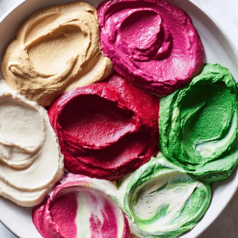 Deliciously swirled marble swirl dip platter, showcasing inviting colors and textures, ready to enjoy with friends.