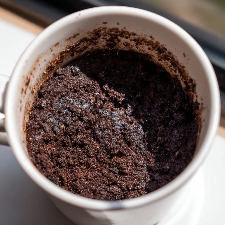 Freshly made Oreo mug cake—a fast dessert with a rich, decadent chocolate flavor, ideal for one.