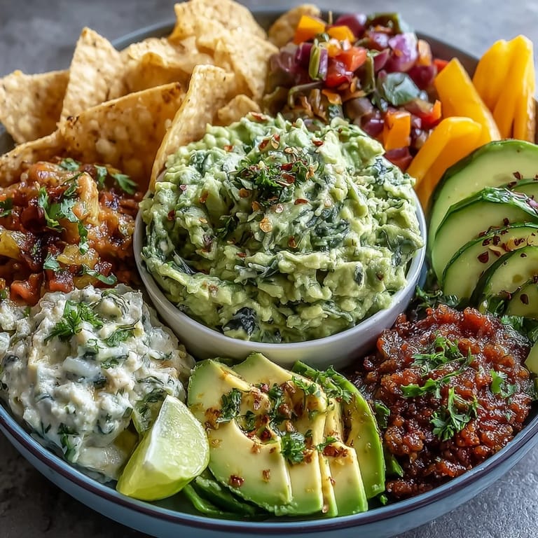 Easy Guacamole Bar setup for an interactive and delicious Mexican-inspired meal.