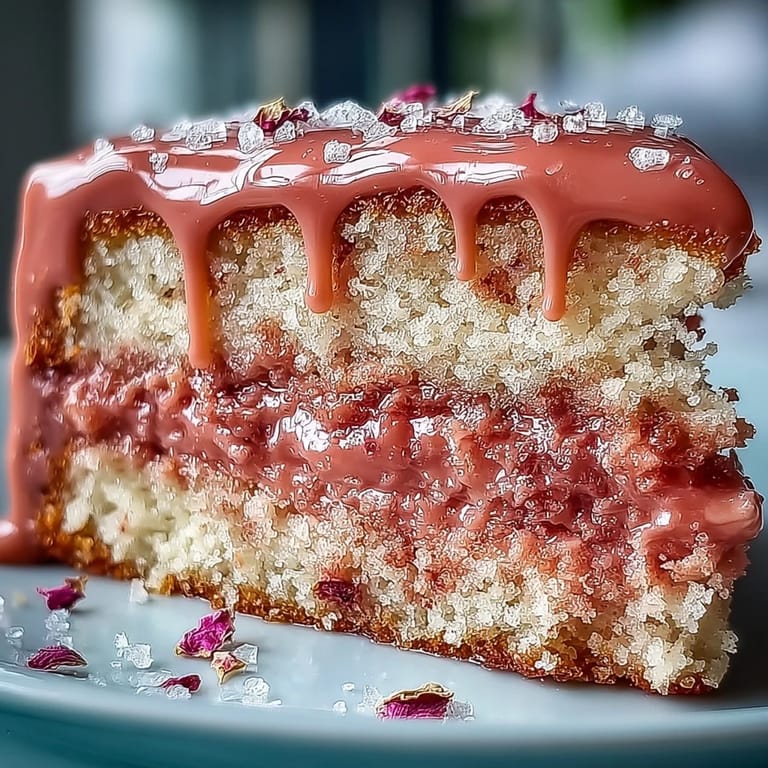 A beautiful bridal shower rosé velvet cake featuring a luxurious gold ganache drip.