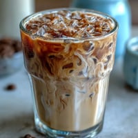 Refreshing iced espresso with creamy oat milk, brown sugar syrup, and a hint of cinnamon—Starbucks copycat at home.